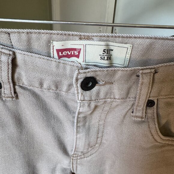LEVIS 511 SLIM STRAIGHT KHAKI COLOR SIZE 27 X 27 - Picture 6 of 7